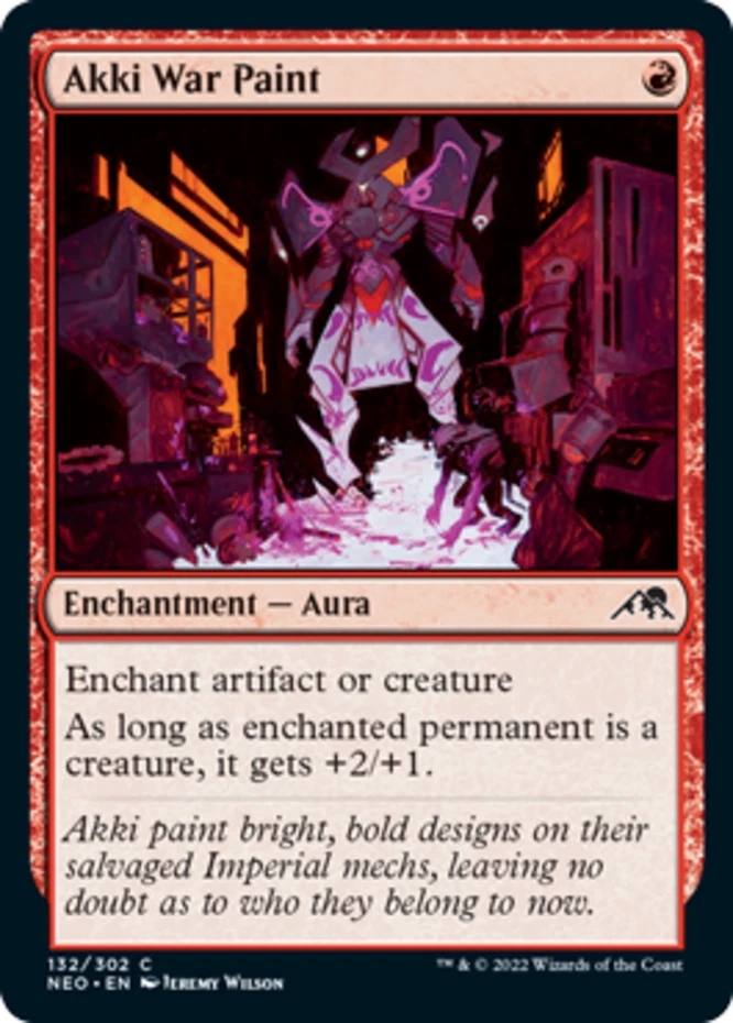 x1 Akki War Paint - Kamigawa: Neon Dynasty - NM - MTG - Image 1 of 1