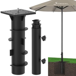 Patio Cantilever Umbrella Base in Ground with Umbrella Stand Tube - Universal... - Picture 1 of 7