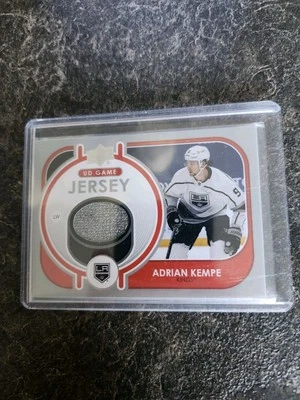 2021-22 Upper Deck Series 1 UD Game Jersey Adrian Kempe Card# GJ-AK - Image 1 of 2