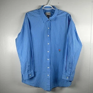 Camisa Universal Thread Abotonada Azul Blanco Rayas Para Mujer Talla M Calce Grande - Imagen 1 de 8