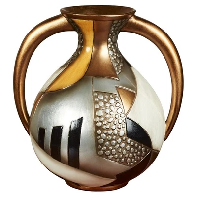 Centro de mesa geométrico moderno metálico pintado a mano Earths Essence Foto 1 de 4