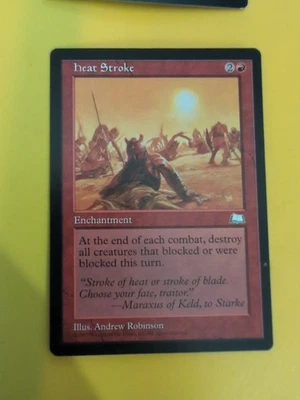 Heat Stroke. Enchantment Old Vintage. Weatherlight  Magic the Gathering Card. - Image 1 of 4