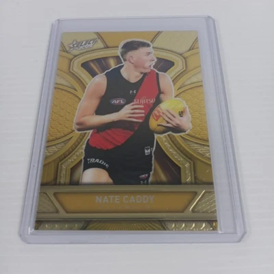 2025 Select Footy Stars Dragon Scale Gold Nate Caddy Essendon LDG49 #117/399 - image 1 of 2