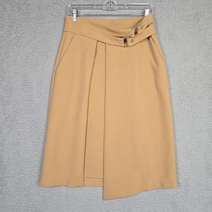 JUPE FEMME ZARA marron mode enveloppante chic asymétrique taille M - Photo 1/15