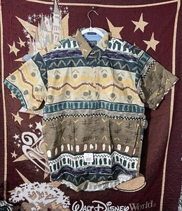 Chaps Ralph Lauren Mens Multicolor Aztec Southwestern Tribal S/S Shirt Large L - Picture 1 of 6