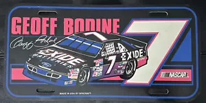 NASCAR Geoff Karosserie #7 Kunststoff Kennzeichen Ford Exide Batterien Oldtimer - Bild 1 von 2