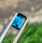 0.95 Carats Natural Cut Blue Tourmaline from Afghanistan, Emerald cut