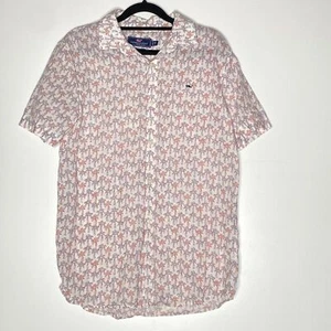 Vineyard Vines Button Up Palm Tree Shirt Young Men Boys' Size 18 XL - Picture 1 of 10