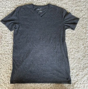 American Eagle Men's classic fit V Neck T Shirt Gray Medium Tall MT - Picture 1 of 5