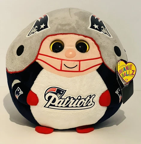 New England Patriots - Ty Beanie Ballz - Plush NFL TY Beanie Babies 10” Cover