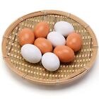 SallyFashion Wooden Fake Eggs ,9 Pieces 2 Colors Easter Wooden Egg Wood Eggs ...