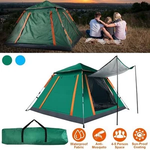 4-5 People Waterproof Automatic Outdoor Instant Pop Up Camping Tent UV Protect - Picture 1 of 23