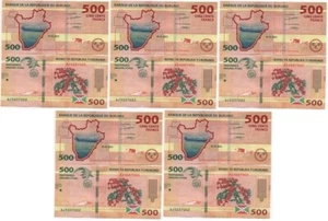 Burundi - 5 pcs х 500 Francs 2023 UNC Pick 50 Lemberg-Zp - Picture 1 of 2