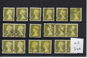 GB - Machin Definitives (MF346) - Valor 6p - 18 copias - Cancelaciones finas - Imagen 1 de 1