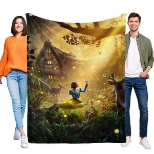 Snow White 2025 Flannel Blanket Super Soft Bed Sofa Couch Throw Birthday Gift - Picture 1 of 16
