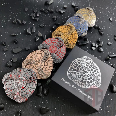 MARKENLOS Metall 7 in 1 RPG Würfer Drache Fingerkreisel Spinner DND Würfelzeit Rollenspiel