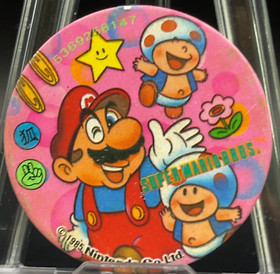 Mario Pink Toad Menko Super Mario Bros Famicom Card Nintendo 1985 NES Japanese