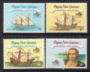 PAPÚA NUEVA GUINEA MNH 1992 SG662-65 500 Aniversario del Descubrimiento de América - Imagen 1 de 1