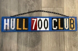 St. Louis Blues "Hull 700 Club" Hand Crafted License Plate Sign 22.25" x 4.25" - Picture 1 of 2