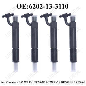 4 Pcs Fuel Injector For Komatsu 4D95 WA50-1 PC70-7E PC75UU-2E BR300J-1 BR200S-1~ - Bild 1 von 5
