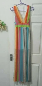 Women's Maxi Vibrant Elegant Sonic Of London Dress UK Size 10 - Picture 1 of 12