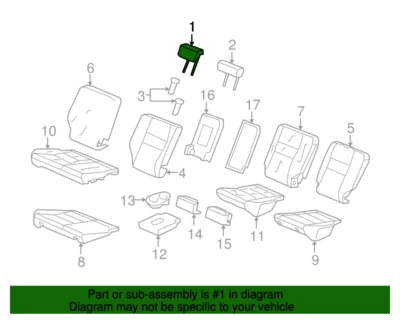 NEW GENUINE HONDA RR PEARL IVORY HEADREST FOR 08-09 CR-V LX (PN 82140-SXS-A02ZC) Foto 1 de 2