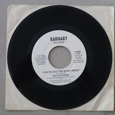 RAY STEVENS THE STREAK/YOU'VE GOT THE MUSIC INSIDE VINYL 45 BARNABY VG 16-92 - Image 1 of 2