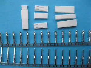120 Set JST 2 Pin Housing and Pin Connector Female & Male White Color New - Picture 1 of 9