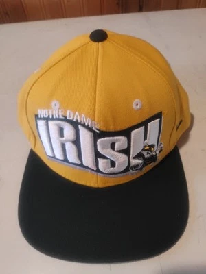 Notre Dame Fighting Irish hat cap snap back gold green vintage Y2K wave mens - Image 1 of 4