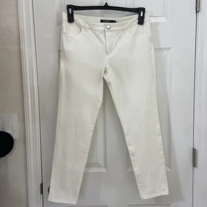Women’s Ralph Lauren 8P Cream Colored Jeans Ankle Straight Leg - Picture 1 of 10