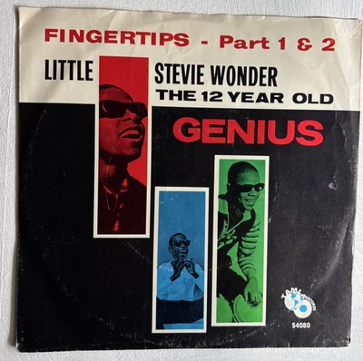 STEVIE WONDER, FINGERTIPS, PICTURE SLEEVE & 45 RECORD, TAMLA#54080, R&B, 1963 - Image 1 of 4