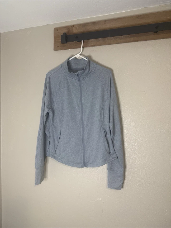 Chaqueta Danskin Cremallera Completa Agujeros para los Pulgares Atlético Athleisure Azul Claro Para Mujer XL Foto 1 de 4