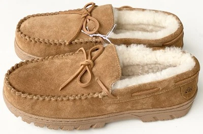 Zapatillas mocasín forradas de piel de oveja de gamuza genuina Eddie Bauer para hombre talla 11 Foto 1 de 4