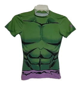 Under Armour Hulk T-Shirt Youth Gr. M Med Grün Gamma Marvel Comics Kompression - Bild 1 von 11