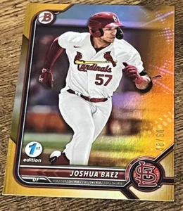 2022 Bowman 1st Edition Joshua Baez Prospects Gold Foil /50 #BPPF-112 Cardinals - Bild 1 von 2