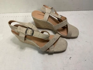 New Size 7 LUCKY BRAND Women's Mytila Strappy Espadrille Wedge Sandals shoes - Picture 1 of 6
