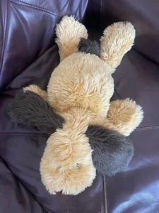 CHOSUN Shaggy FLOPPY DOG 22" Puppy Laying Down Pink Tongue Golden Tan Plush Gold - Picture 1 of 5