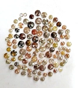 Natural Loose Diamond Rose Cut Mix Color 2.00 to 5.00 MM 1 TCW Scoop Low Price - Picture 1 of 8