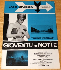 guida pubbl. LUX film GIOVENTU' DI NOTTE Cristina Gajoni 1961 - Picture 1 of 3