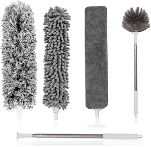 Microfiber Feather Duster 5-In-1 Kit, Dusters for Cleaning, Duster with Extensio - Picture 1 of 12