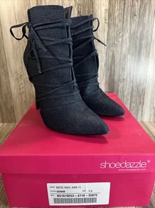 Botines de aguja ShoeDazzle Denim azul Henley para mujer talla 7,5 - Imagen 1 de 4