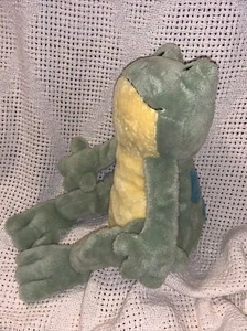 Vintage? HTF Target Corporation verde giallo blu punti/macchie peluche rana Lovey - Foto 1 di 7