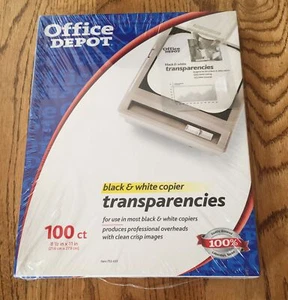 Office Depot 100 Transparency Film Transparencies Paper NEW - Picture 1 of 2