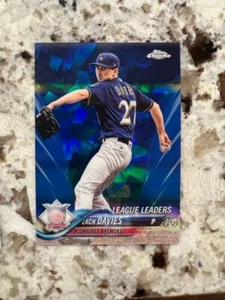 2018 TOPPS CHROME SAPPHIRE CARD NL LEADERS BREWERS ZACH DAVIES #139 - Picture 1 of 1