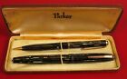 VINTAGE PARKER DUOFOLD FOUNTAIN PEN AND PENCIL SET IN CASE MINTY ORIGINAL !!