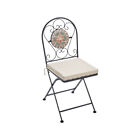 Bistro Set Outdoor Garden Round Mosaic Table & Folding Chair Patio Furniture Set