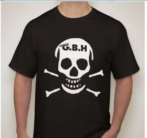 Charged GBH Skull  T-shirt Tee Punk Rock  Underground Music Rock Medal - Picture 1 of 1