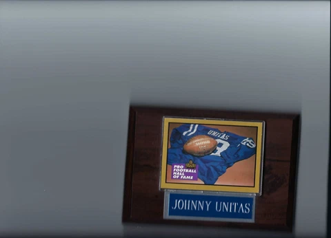 JOHNNY UNITAS PLAQUE BALTIMORE COLTS FOOTBALL NFL   C3 Cover