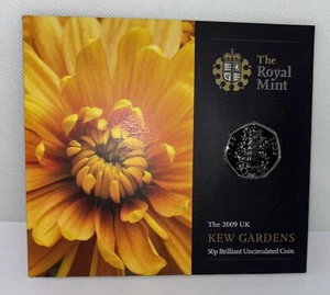 Moneda de 50 peniques 2009 Kew Gardens Pagoda Reino Unido brillante sin circular BUNC BU - Imagen 1 de 8