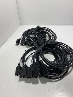 (Qty=10 cables) Display Port Male to Display Port Female Extension Cable 6' long - Image 1 of 4